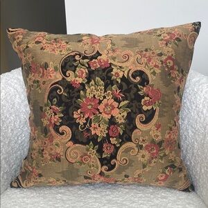 Floral Tapestry Throw Pillow